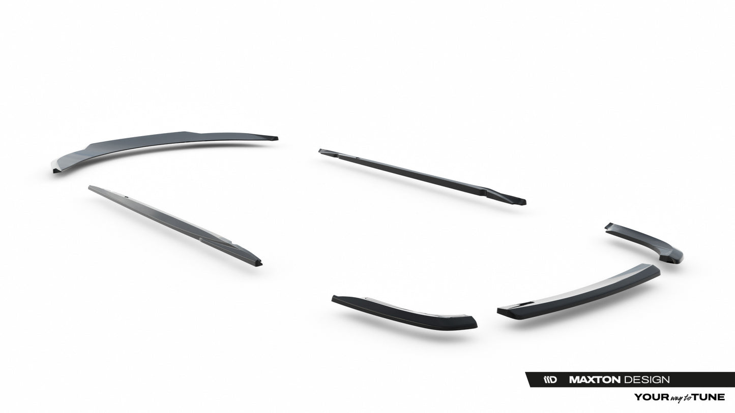 SPLITTER SUITABLE FOR VW GOLF 8 GTI GTD RLINE LOOK GLOSSY BLACK SPORTY DESIGN 