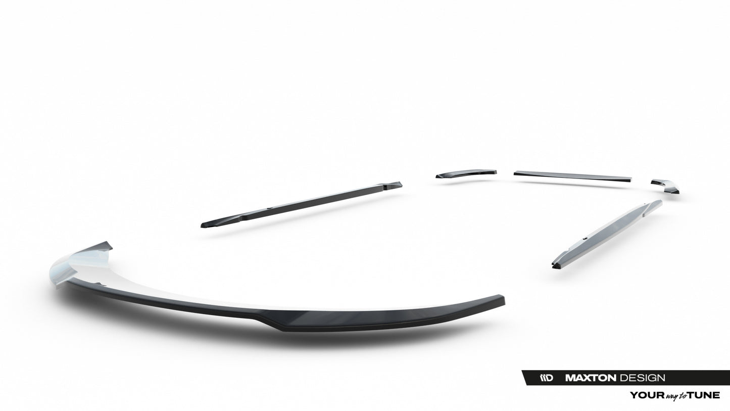 SPLITTER SUITABLE FOR VW GOLF 8 GTI GTD RLINE LOOK GLOSSY BLACK SPORTY DESIGN 
