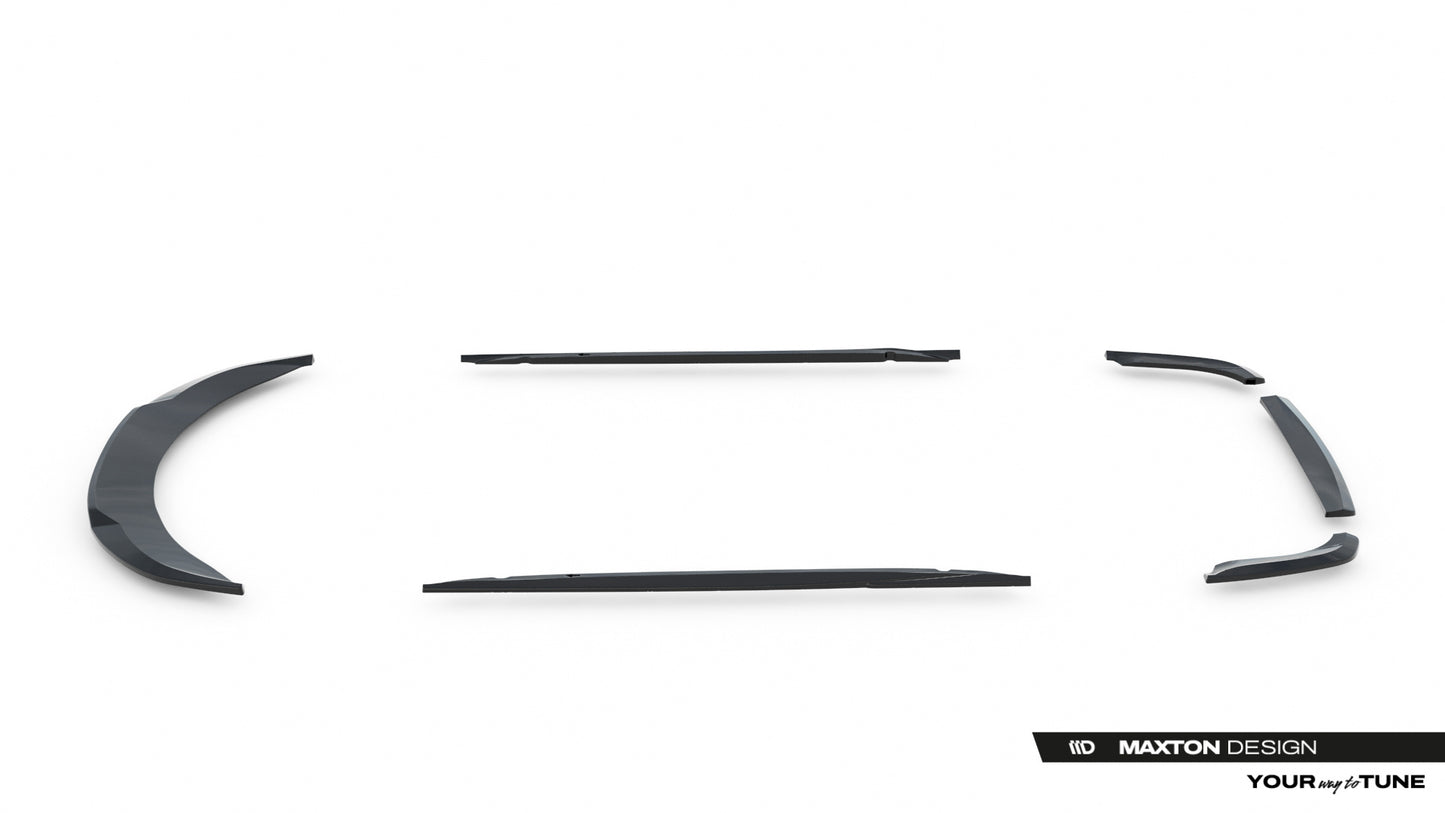 SPLITTER SUITABLE FOR VW GOLF 8 GTI GTD RLINE LOOK GLOSSY BLACK SPORTY DESIGN 