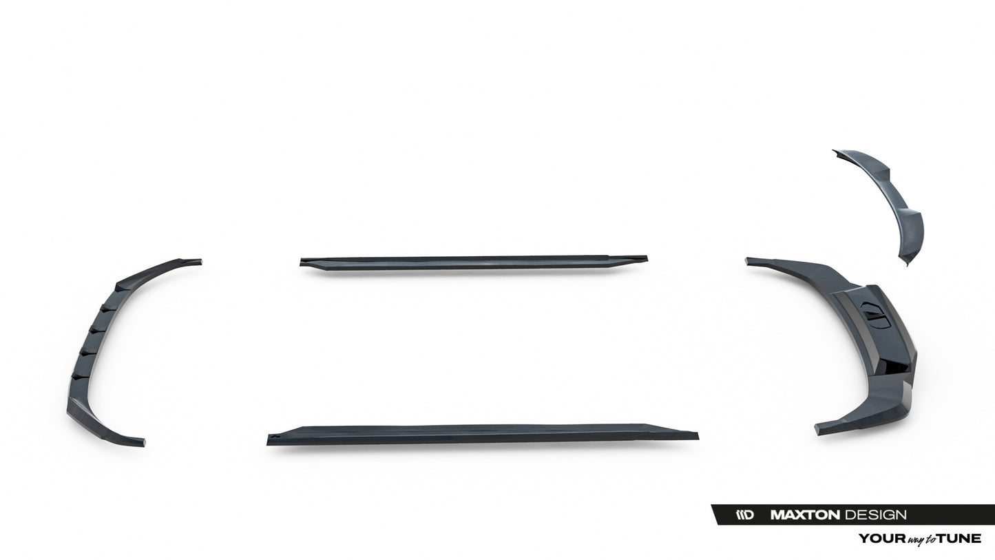 SPLITTER SUITABLE FOR VW GOLF 8 GTI GTD RLINE LOOK GLOSSY BLACK SPORTY DESIGN 