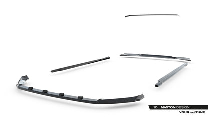 SPLITTER SUITABLE FOR VW GOLF 8 GTI GTD RLINE LOOK GLOSSY BLACK SPORTY DESIGN 