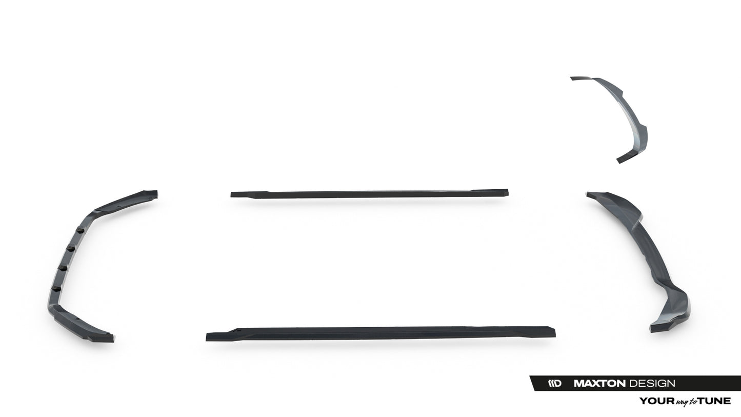 SPLITTER SUITABLE FOR VW GOLF 8 GTI GTD RLINE LOOK GLOSSY BLACK SPORTY DESIGN 