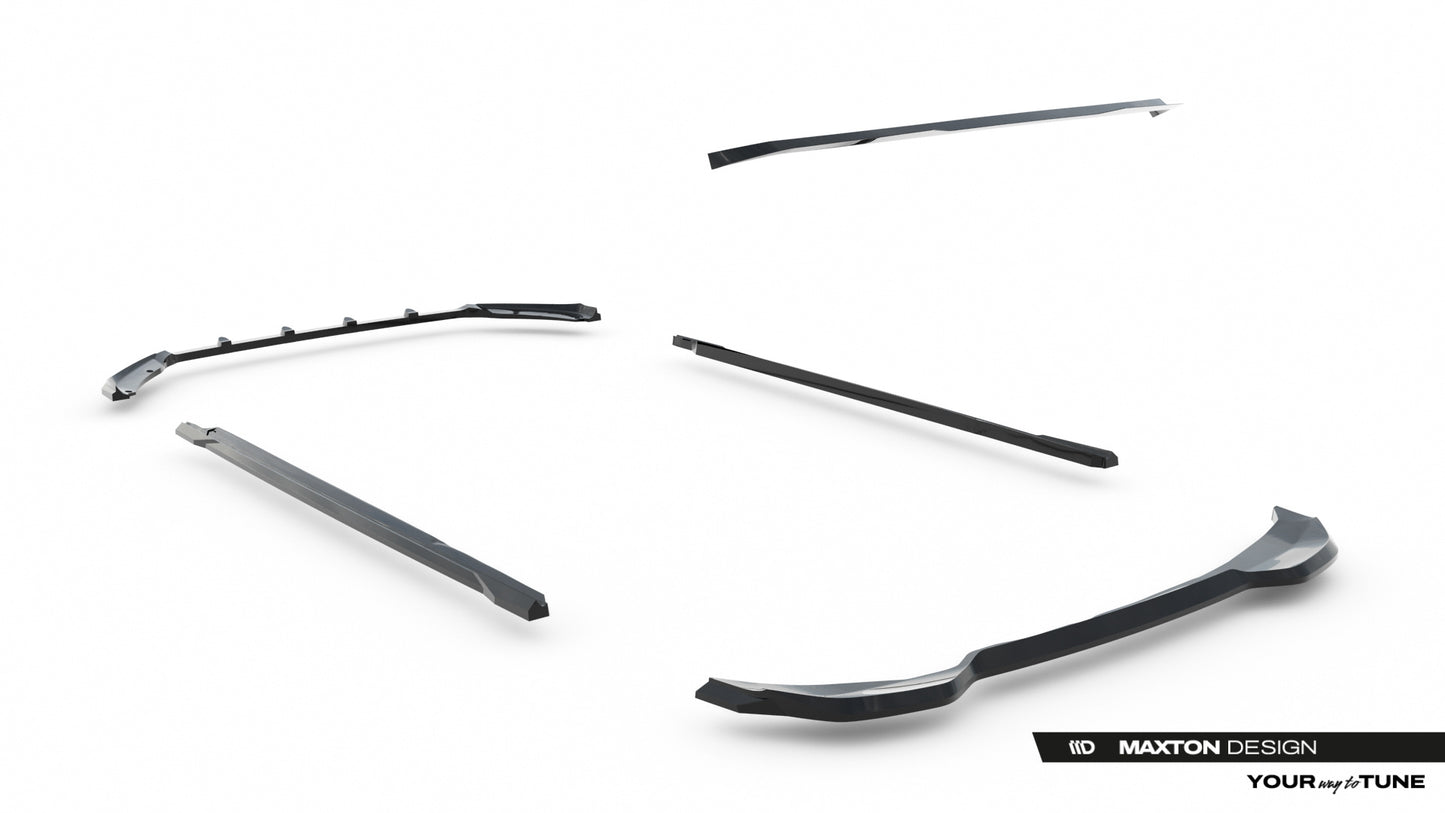 SPLITTER SUITABLE FOR VW GOLF 8 GTI GTD RLINE LOOK GLOSSY BLACK SPORTY DESIGN 