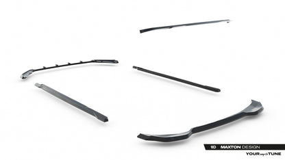 SPLITTER SUITABLE FOR VW GOLF 8 GTI GTD RLINE LOOK GLOSSY BLACK SPORTY DESIGN 