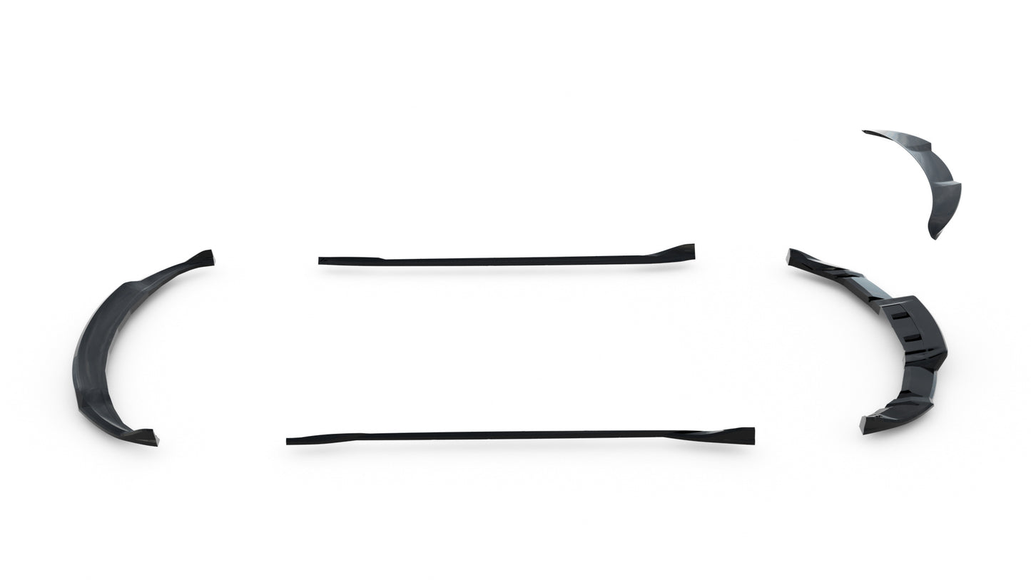 SPLITTER SUITABLE FOR VW GOLF 8 GTI GTD RLINE LOOK GLOSSY BLACK SPORTY DESIGN 