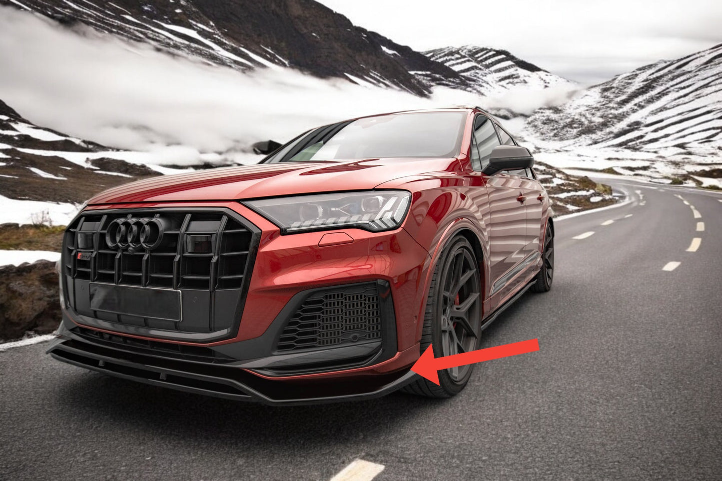 😍Set di splitter V.1 adatto per Audi SQ7 Mk2 (4M) Facelift😍