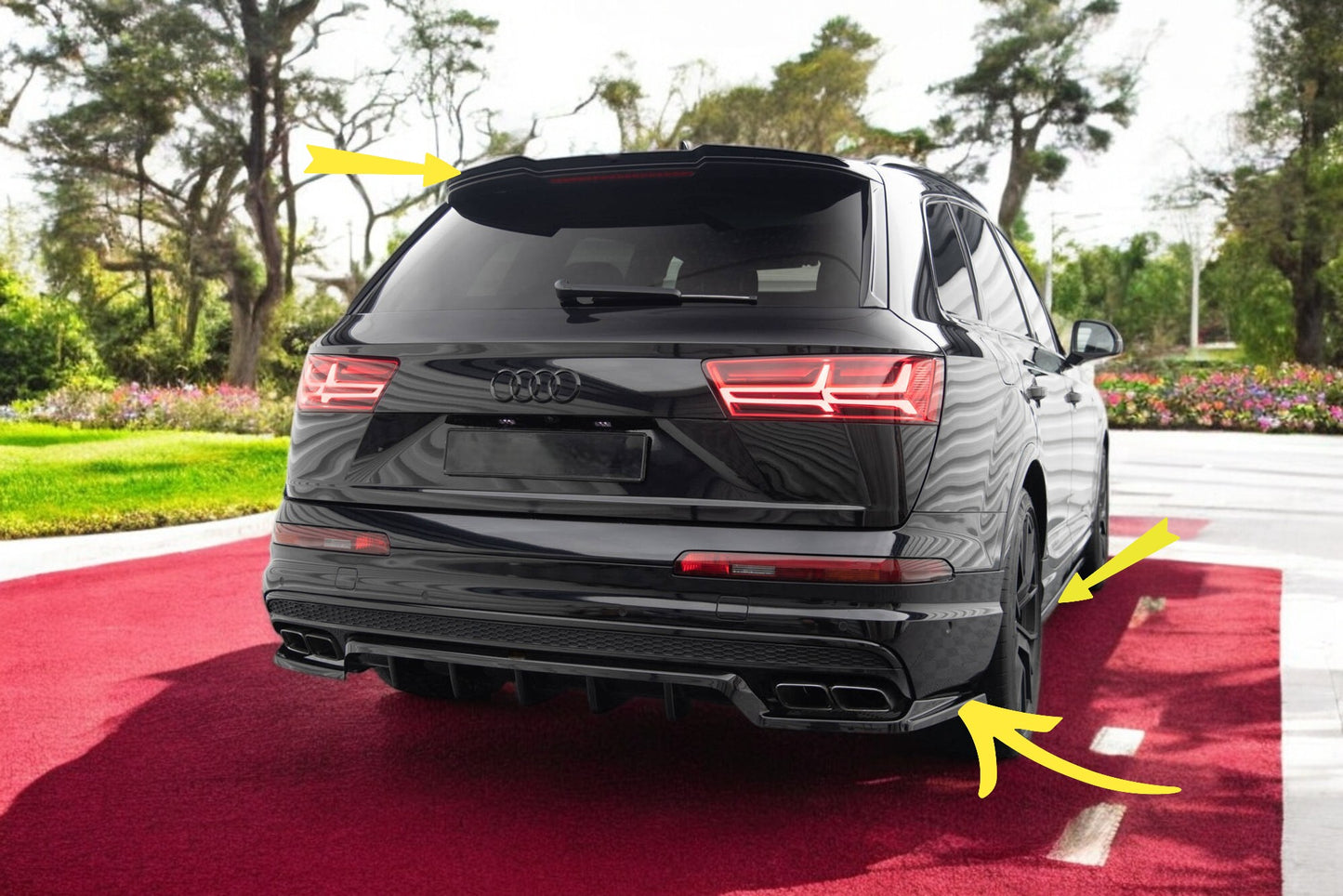 😍Set di splitter V.1 adatto per Audi SQ7 Mk2 (4M) Facelift😍