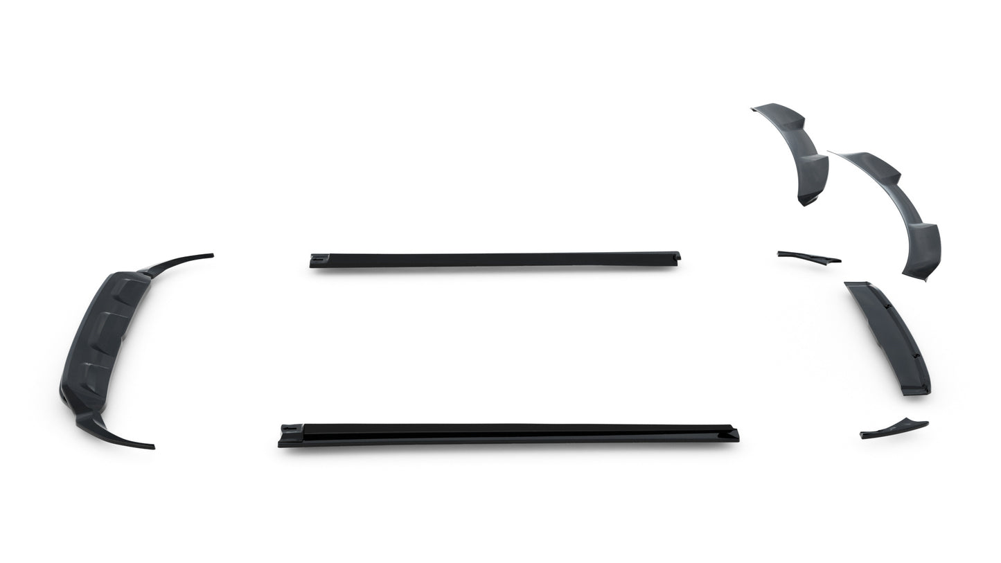 SPLITTER SUITABLE FOR VW GOLF 8 GTI GTD RLINE LOOK GLOSSY BLACK SPORTY DESIGN 