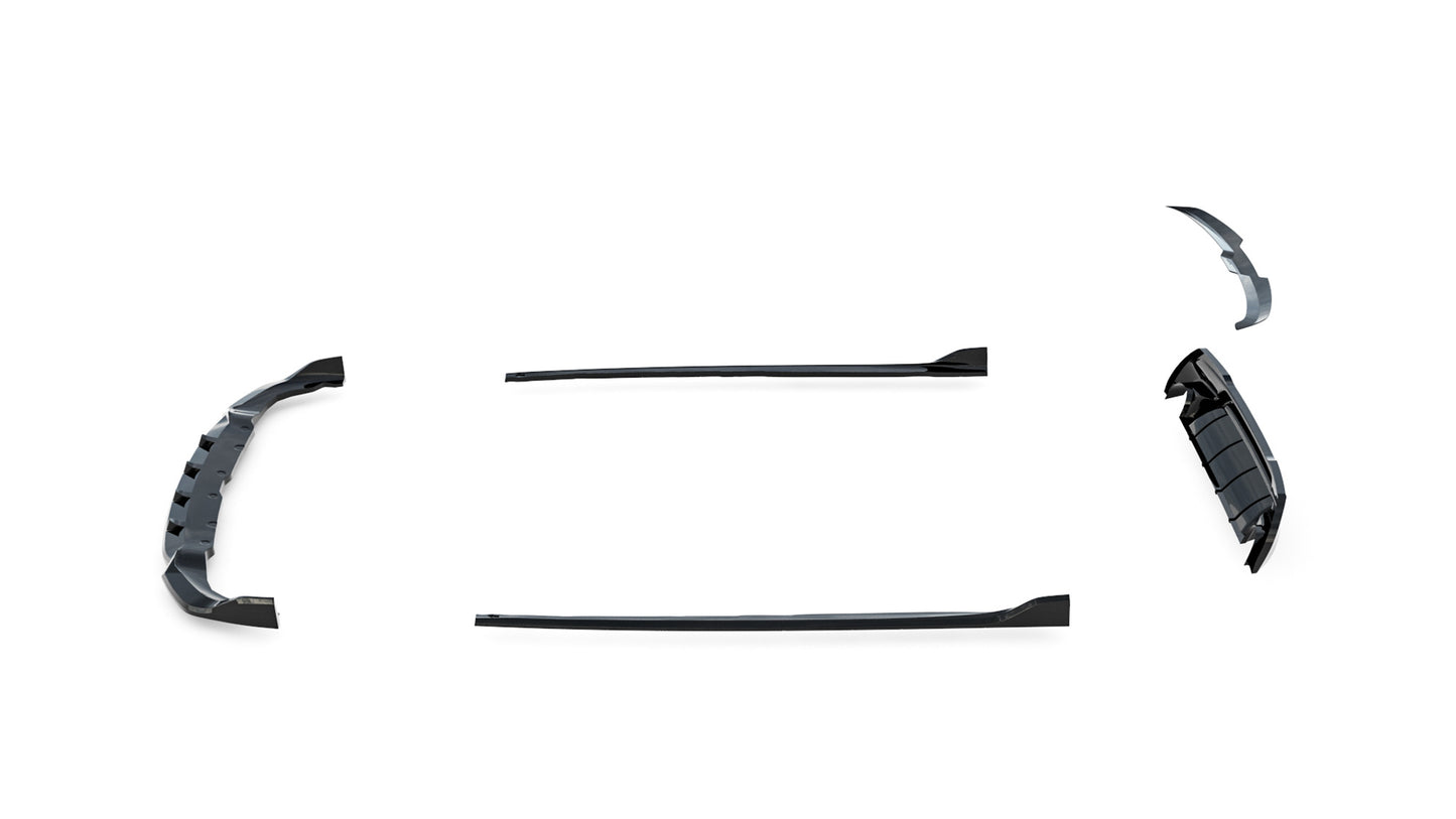 SPLITTER SUITABLE FOR VW GOLF 8 GTI GTD RLINE LOOK GLOSSY BLACK SPORTY DESIGN 