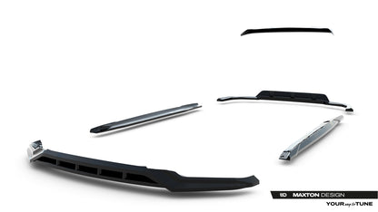 SPLITTER SUITABLE FOR VW GOLF 8 GTI GTD RLINE LOOK GLOSSY BLACK SPORTY DESIGN 
