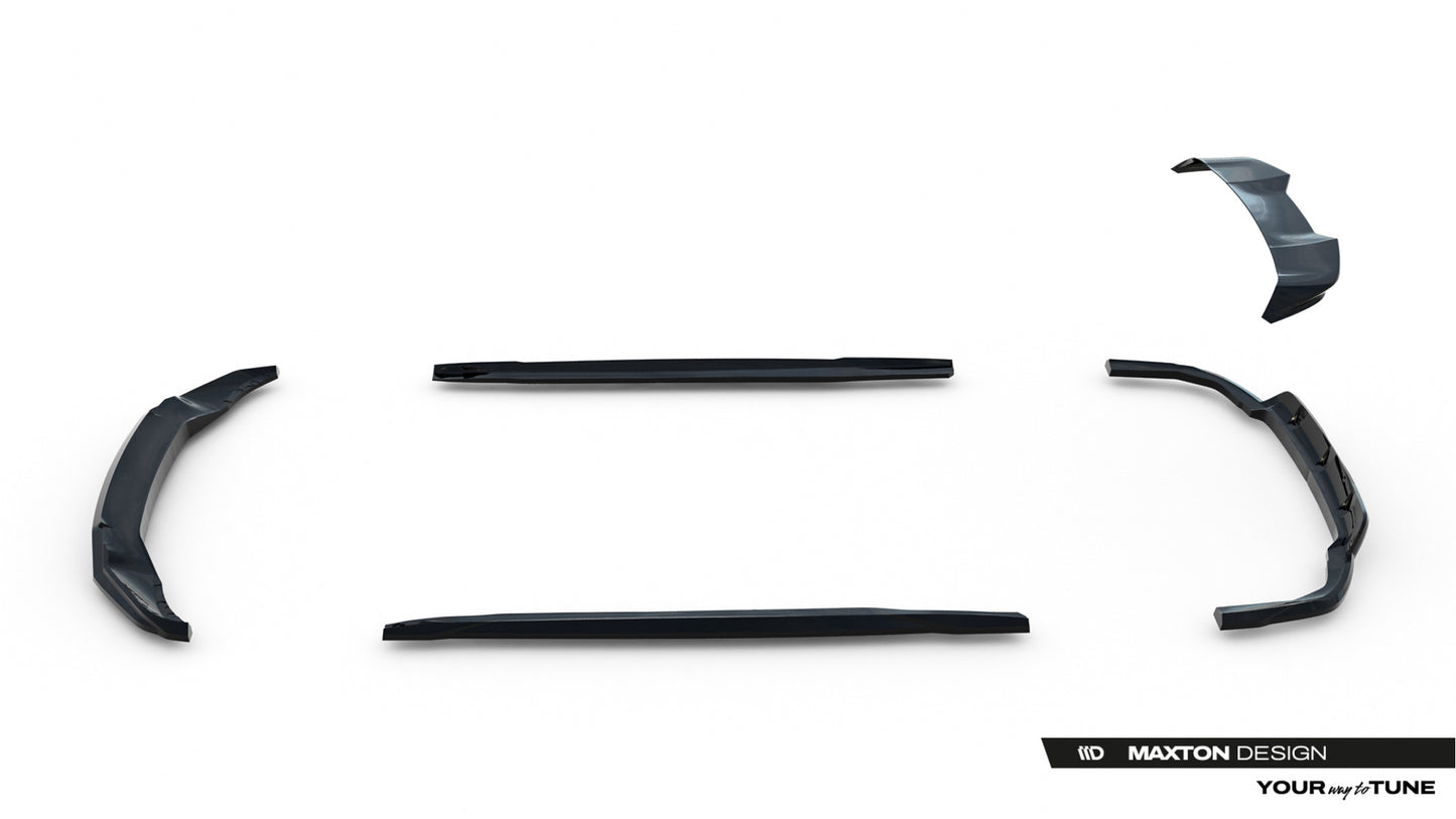 SPLITTER SUITABLE FOR VW GOLF 8 GTI GTD RLINE LOOK GLOSSY BLACK SPORTY DESIGN 