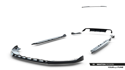 SPLITTER SUITABLE FOR VW GOLF 8 GTI GTD RLINE LOOK GLOSSY BLACK SPORTY DESIGN 