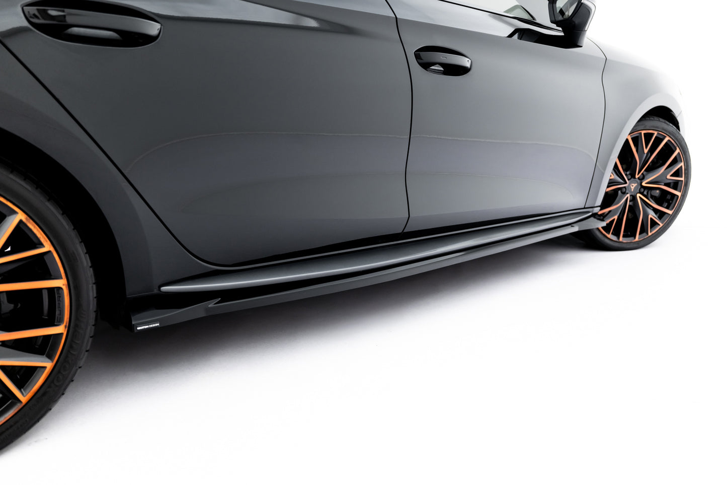 SPLITTER SUITABLE FOR VW GOLF 8 GTI GTD RLINE LOOK GLOSSY BLACK SPORTY DESIGN 