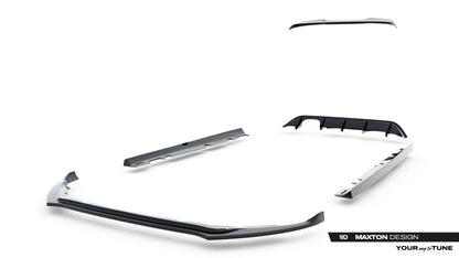 SPLITTER SUITABLE FOR VW GOLF 8 GTI GTD RLINE LOOK GLOSSY BLACK SPORTY DESIGN 