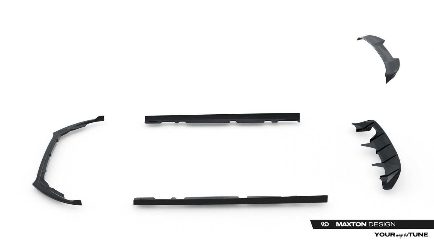 SPLITTER SUITABLE FOR VW GOLF 8 GTI GTD RLINE LOOK GLOSSY BLACK SPORTY DESIGN 