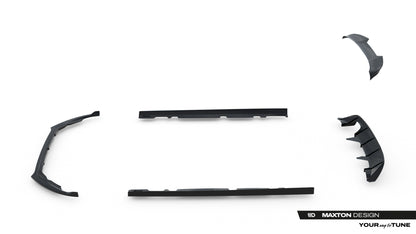 SPLITTER SUITABLE FOR VW GOLF 8 GTI GTD RLINE LOOK GLOSSY BLACK SPORTY DESIGN 