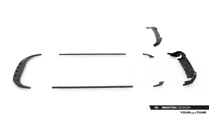 SPLITTER SUITABLE FOR VW GOLF 8 GTI GTD RLINE LOOK GLOSSY BLACK SPORTY DESIGN 