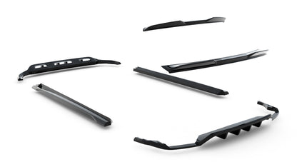 SPLITTER SUITABLE FOR VW GOLF 8 GTI GTD RLINE LOOK GLOSSY BLACK SPORTY DESIGN 