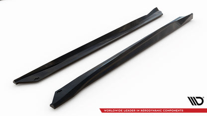SPLITTER SUITABLE FOR VW GOLF 8 GTI GTD RLINE LOOK GLOSSY BLACK SPORTY DESIGN 