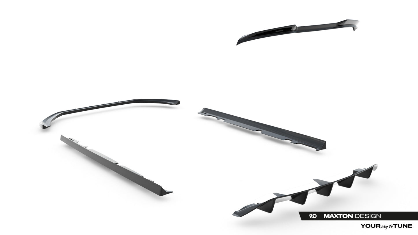 SPLITTER SUITABLE FOR VW GOLF 8 GTI GTD RLINE LOOK GLOSSY BLACK SPORTY DESIGN 