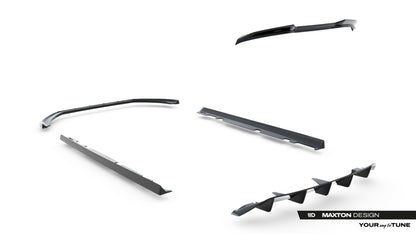 SPLITTER SUITABLE FOR VW GOLF 8 GTI GTD RLINE LOOK GLOSSY BLACK SPORTY DESIGN 