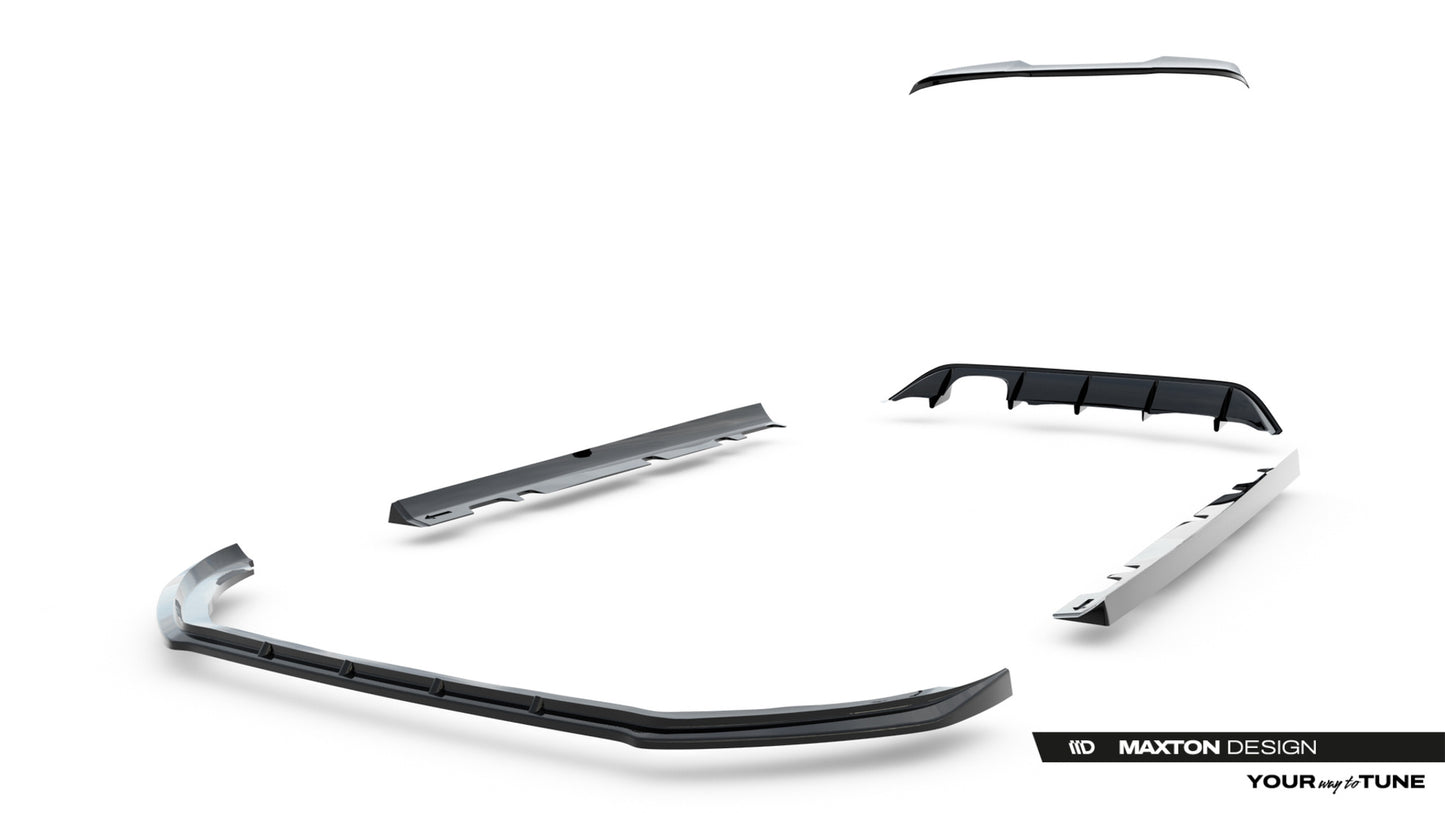 SPLITTER SUITABLE FOR VW GOLF 8 GTI GTD RLINE LOOK GLOSSY BLACK SPORTY DESIGN 