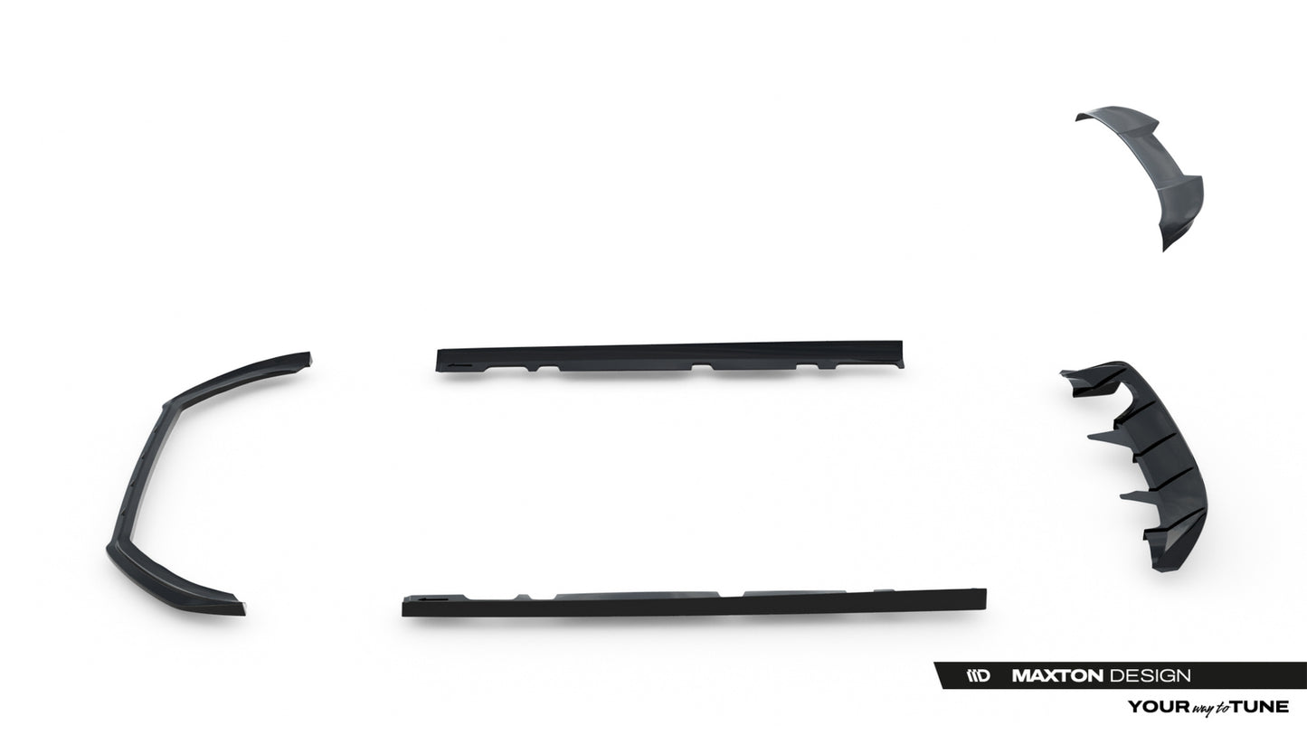 SPLITTER SUITABLE FOR VW GOLF 8 GTI GTD RLINE LOOK GLOSSY BLACK SPORTY DESIGN 