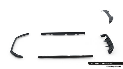 SPLITTER SUITABLE FOR VW GOLF 8 GTI GTD RLINE LOOK GLOSSY BLACK SPORTY DESIGN 