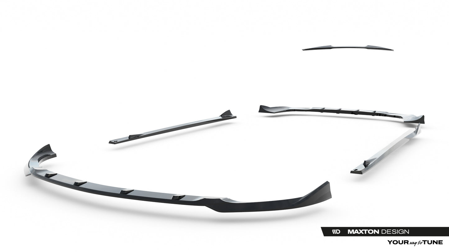 SPLITTER SUITABLE FOR VW GOLF 8 GTI GTD RLINE LOOK GLOSSY BLACK SPORTY DESIGN 
