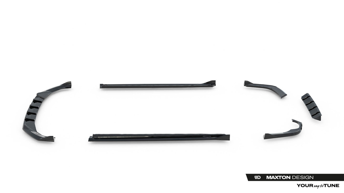 SPLITTER SUITABLE FOR VW GOLF 8 GTI GTD RLINE LOOK GLOSSY BLACK SPORTY DESIGN 