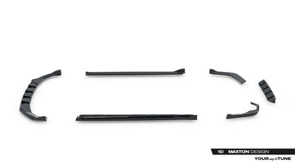 SPLITTER SUITABLE FOR VW GOLF 8 GTI GTD RLINE LOOK GLOSSY BLACK SPORTY DESIGN 