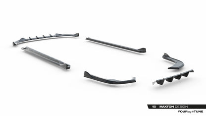 SPLITTER SUITABLE FOR VW GOLF 8 GTI GTD RLINE LOOK GLOSSY BLACK SPORTY DESIGN 