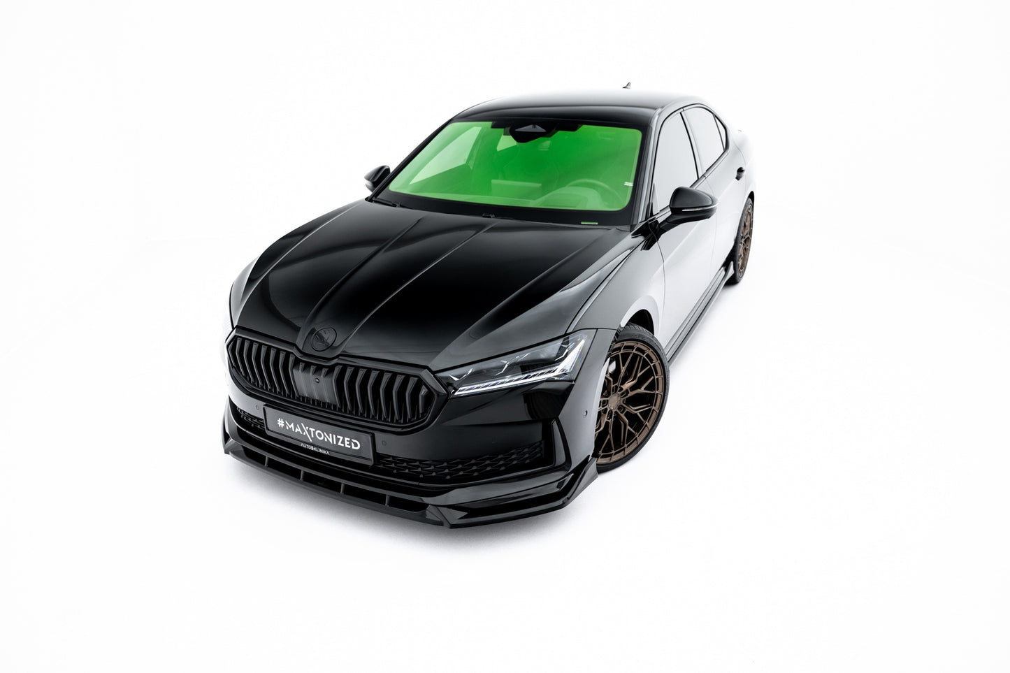 SPLITTER SUITABLE FOR VW GOLF 8 GTI GTD RLINE LOOK GLOSSY BLACK SPORTY DESIGN 
