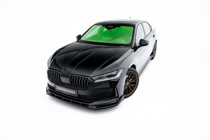 SPLITTER SUITABLE FOR VW GOLF 8 GTI GTD RLINE LOOK GLOSSY BLACK SPORTY DESIGN 