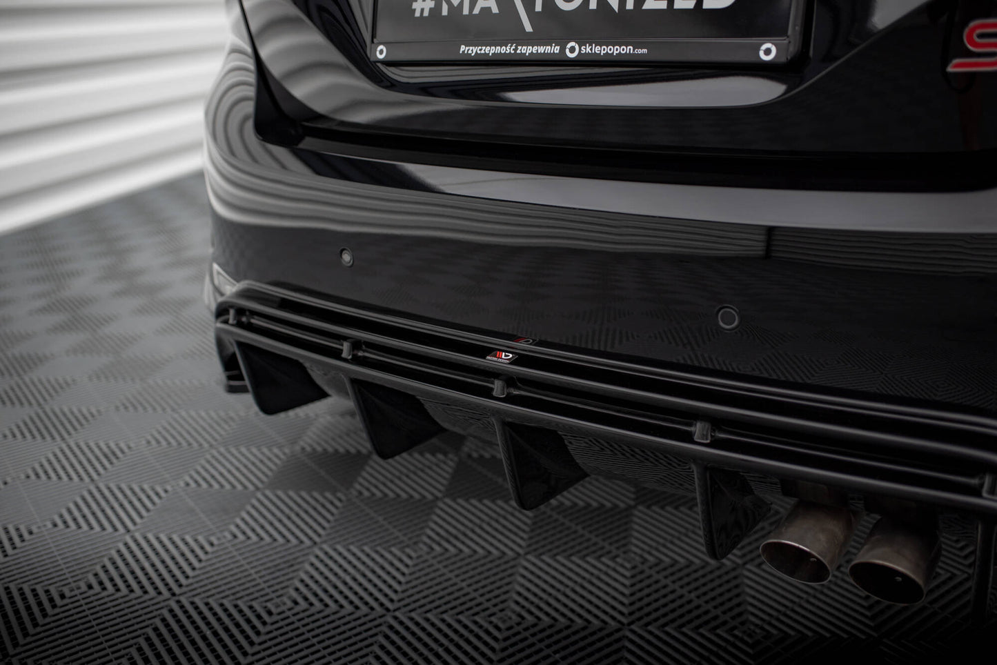 SPLITTER SUITABLE FOR VW GOLF 8 GTI GTD RLINE LOOK GLOSSY BLACK SPORTY DESIGN 