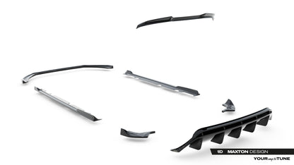 SPLITTER SUITABLE FOR VW GOLF 8 GTI GTD RLINE LOOK GLOSSY BLACK SPORTY DESIGN 