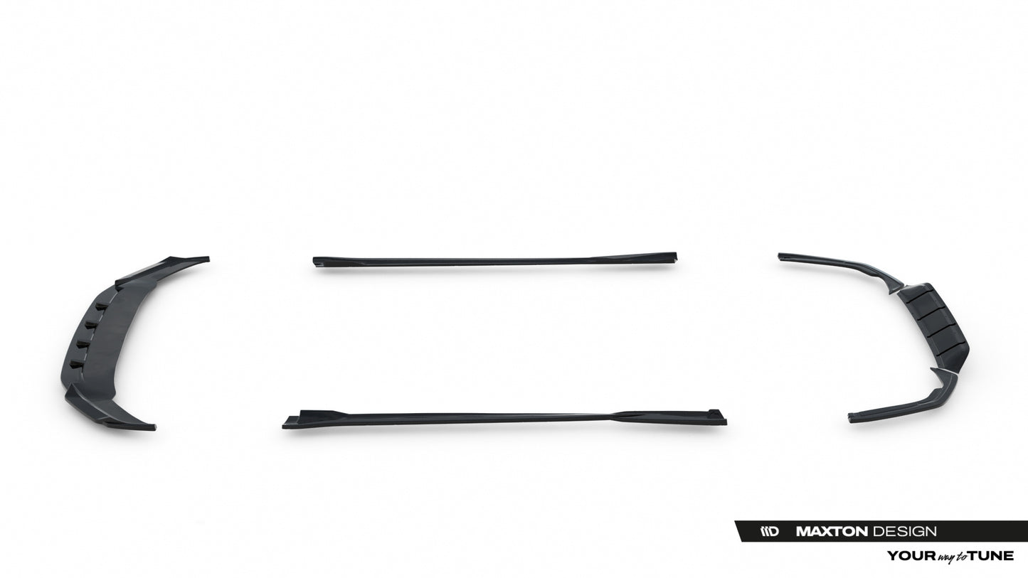 SPLITTER SUITABLE FOR VW GOLF 8 GTI GTD RLINE LOOK GLOSSY BLACK SPORTY DESIGN 