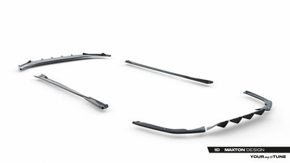 SPLITTER SUITABLE FOR VW GOLF 8 GTI GTD RLINE LOOK GLOSSY BLACK SPORTY DESIGN 