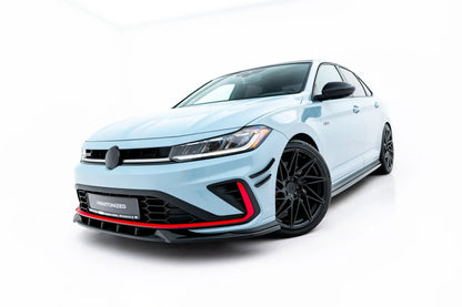 SPLITTER SUITABLE FOR VW GOLF 8 GTI GTD RLINE LOOK GLOSSY BLACK SPORTY DESIGN 