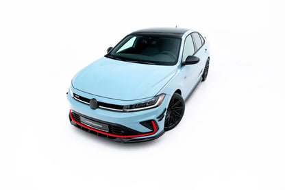 SPLITTER SUITABLE FOR VW GOLF 8 GTI GTD RLINE LOOK GLOSSY BLACK SPORTY DESIGN 
