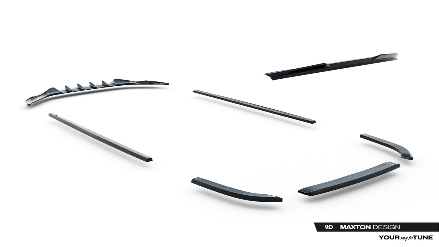 SPLITTER SUITABLE FOR VW GOLF 8 GTI GTD RLINE LOOK GLOSSY BLACK SPORTY DESIGN 