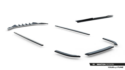 SPLITTER SUITABLE FOR VW GOLF 8 GTI GTD RLINE LOOK GLOSSY BLACK SPORTY DESIGN 