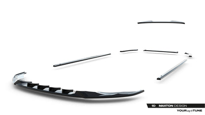 SPLITTER SUITABLE FOR VW GOLF 8 GTI GTD RLINE LOOK GLOSSY BLACK SPORTY DESIGN 