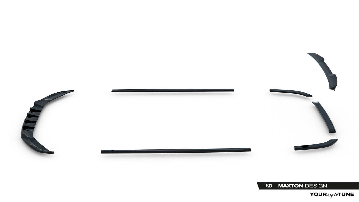 SPLITTER SUITABLE FOR VW GOLF 8 GTI GTD RLINE LOOK GLOSSY BLACK SPORTY DESIGN 