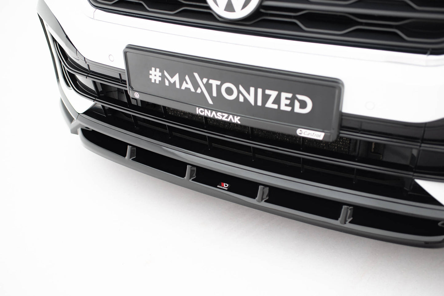 SPLITTER SUITABLE FOR VW GOLF 8 GTI GTD RLINE LOOK GLOSSY BLACK SPORTY DESIGN 