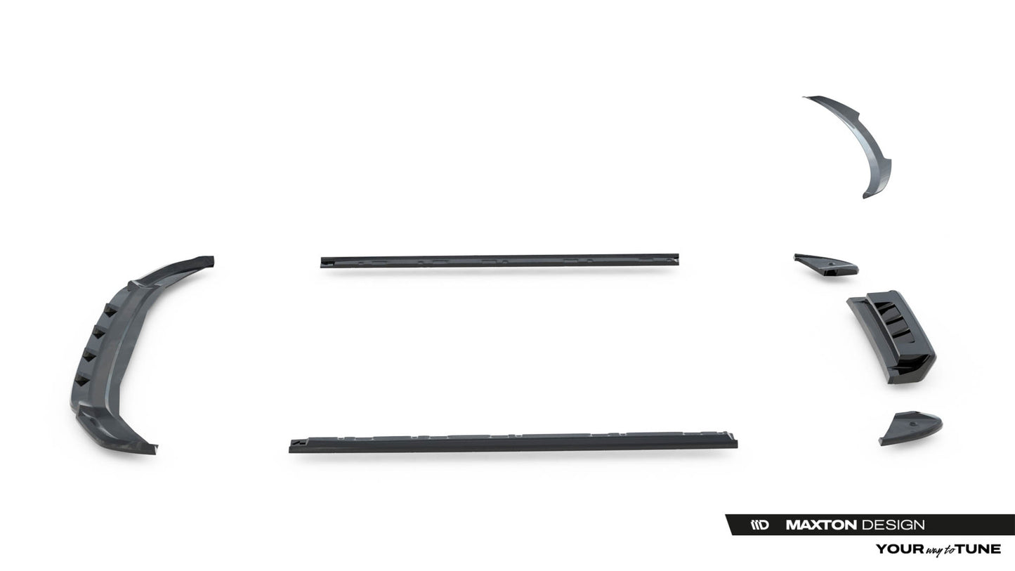 SPLITTER SUITABLE FOR VW GOLF 8 GTI GTD RLINE LOOK GLOSSY BLACK SPORTY DESIGN 