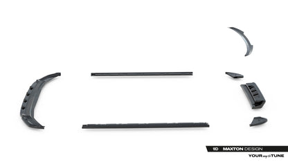 SPLITTER SUITABLE FOR VW GOLF 8 GTI GTD RLINE LOOK GLOSSY BLACK SPORTY DESIGN 
