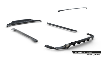 SPLITTER SUITABLE FOR VW GOLF 8 GTI GTD RLINE LOOK GLOSSY BLACK SPORTY DESIGN 