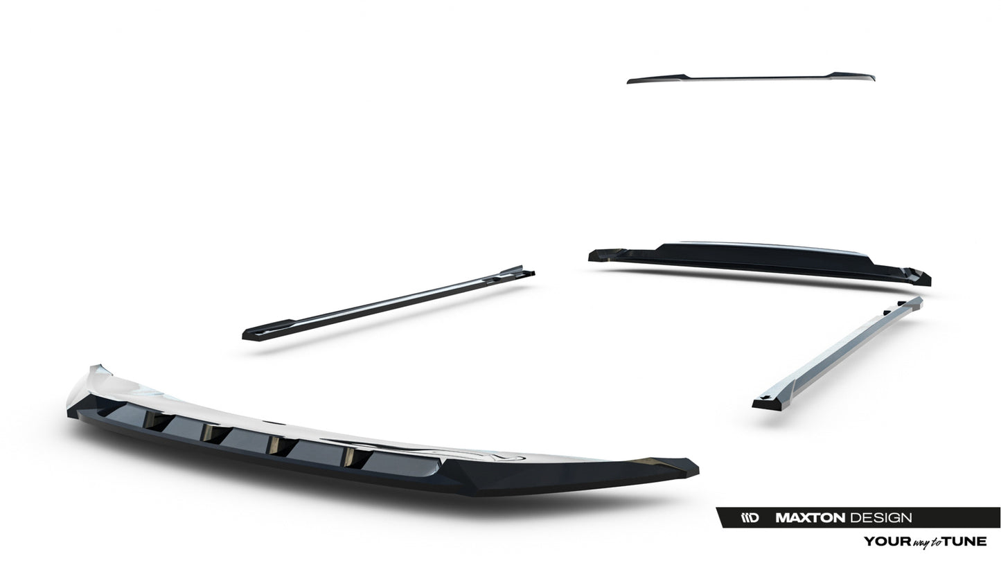 SPLITTER SUITABLE FOR VW GOLF 8 GTI GTD RLINE LOOK GLOSSY BLACK SPORTY DESIGN 