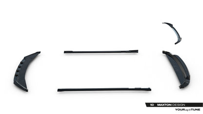 SPLITTER SUITABLE FOR VW GOLF 8 GTI GTD RLINE LOOK GLOSSY BLACK SPORTY DESIGN 
